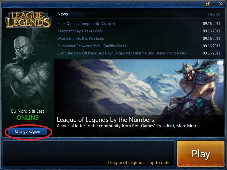 How to Change Region in League of Legends